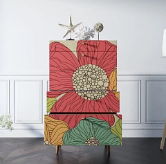 Комод высокий "Berber" принт 5 арт BB10/Print_05 на заказ в интернет-магазине