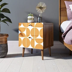 красивые Тумбочка "Berber" с двумя ящиками 14 принт арт BB03/Print_14, разноцветная в интернет-магазине