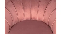 купить Низкое кресло ракушка Pearl Pink V3 на черных ножках