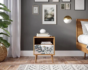 фото Тумбочка "Berber" с одним ящиком 50 принт арт BB06/Print_50, разноцветная