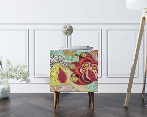 красивые Тумбочка "Berber" с двумя ящиками 6 принт арт BB03/Print_06, разноцветная на заказ