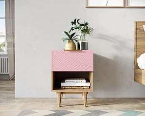 красивые Тумбочка с верхним ящиком "Line" LN10/GR1/pink