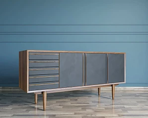 заказать Комод "Bruni Black" три дверки арт BR04Black в интернет-магазине