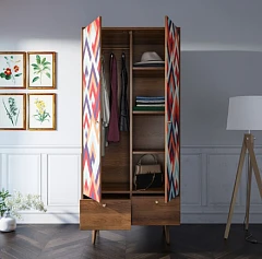 Шкаф двухстворчатый "Berber" принт 2 арт BB16/Print_02