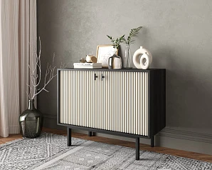 стильный Комод с двумя дверками "Emerson" арт EM02/milky/L на заказ