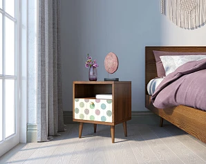 заказать стильные Тумбочка "Berber" с одним ящиком 24 принт арт BB06/Print_24, разноцветная