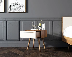 купить стильные Тумба для прихожей в Скандинавском стиле "Bruni white" с ящиком в интернет-магазине