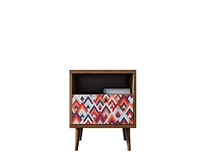 фото Тумбочка "Berber" с одним ящиком 2 принт арт BB06/Print_02, разноцветная