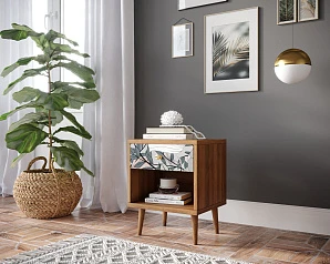 заказать Тумбочка "Berber" с открытой полкой 50 принт арт BB33/Print_50, разноцветная