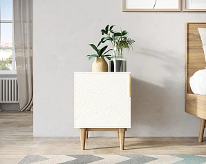 Тумбочка с дверкой "Line" LN08/GR1/beige в интернет-магазине