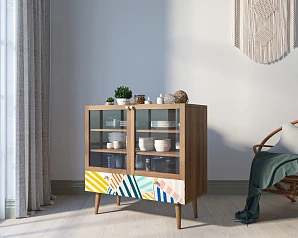 фото Буфет низкий "Berber" принт 42 арт BB47/Print_42 в интерьере