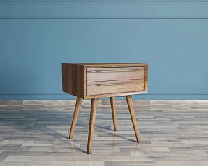 фото Тумба для прихожей в Скандинавском стиле "Bruni" с двумя ящиками в интерьере