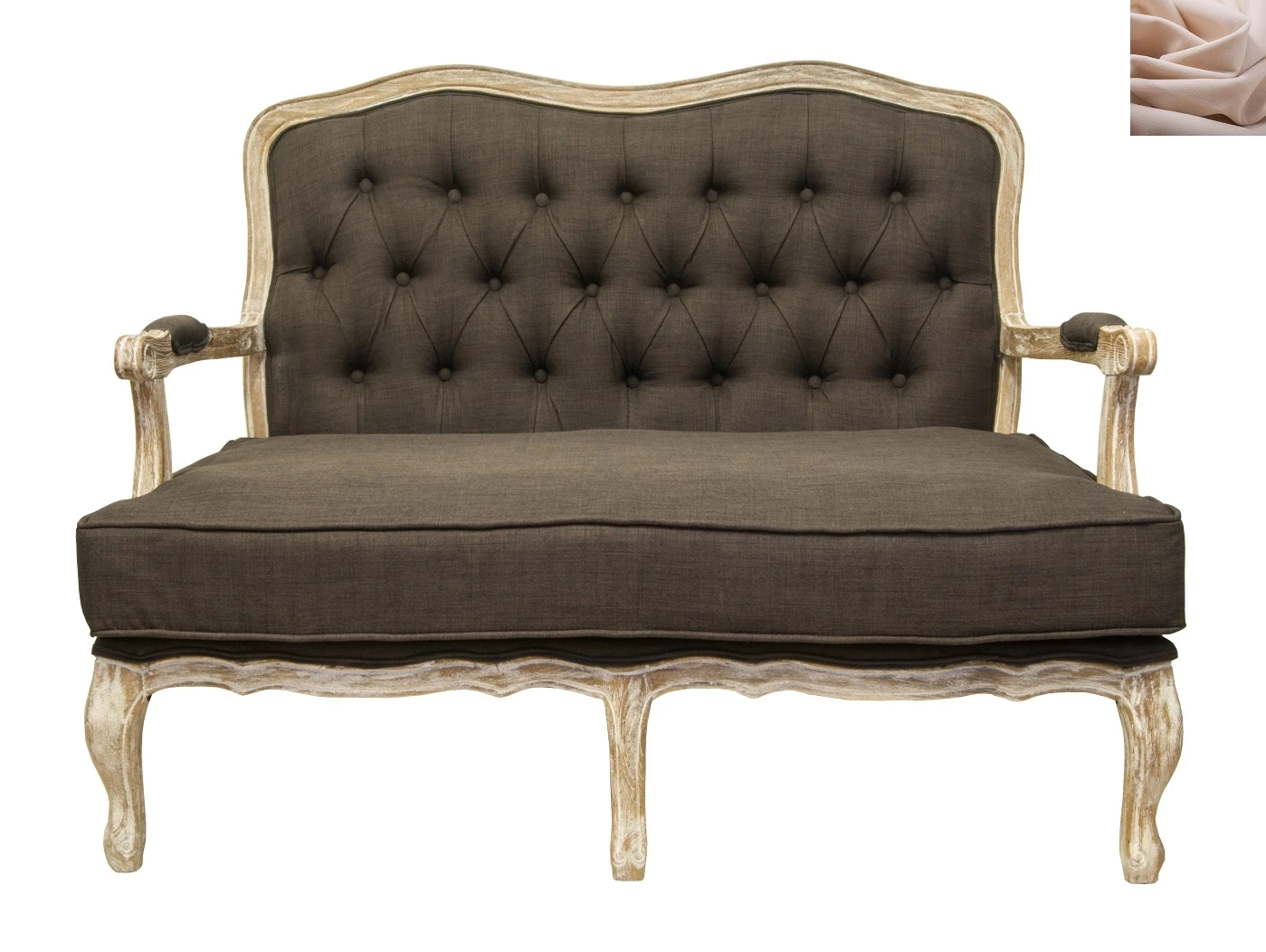 красивый Диван модерн прямой Yareli Brown V2 цвет бежевый