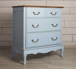 Голубой комод Leontina (4 ящика) арт ST9335B на заказ в интернет-магазине