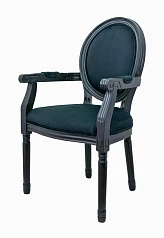 Мягкий стул с подлокотниками Volker Arm Black в интерьере