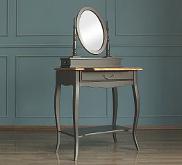 фото Туалетный столик "Leontina Black" с зеркалом арт ST9321BLK