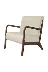купить красивые Низкое кресло с деревянными подлокотниками Mody Beige бежевый