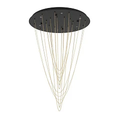 купить красивые 390354 Люстра диммируемая TREPUCO, 6X5,4W (LED), 3000K, 3060lm, ?580, сталь, черный/сталь, латунь в интернет-магазине
