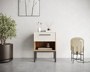 Тумбочка с верхним ящиком "Nicole" арт NEM11 Белый на заказ