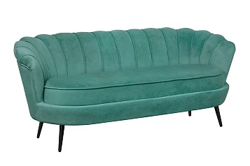 заказать Диван ракушка для гостиниц Pearl Triple Green V2 на черных ножках