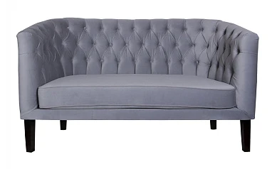 Прямой двухместный диван Harry серый на заказ