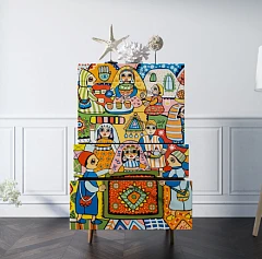 купить стильные Комод высокий "Berber" 1 принт арт BB10/Print_01 в интернет-магазине