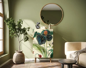 фото Комод высокий "Berber" арт BB10/Print_55 в интерьере