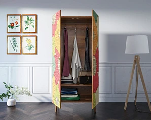 стильный Шкаф малый двухстворчатый "Berber" принт 5 арт BB08/Print_05 на заказ