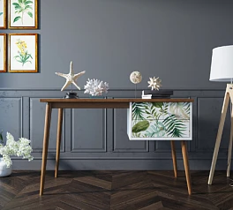 фото Стол рабочий "Berber" принт 4 с одной тумбой арт BB20/Print_04