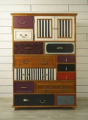 фото Комод «Gouache Birch» вертикальный арт M10535ETG/1