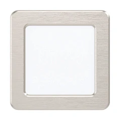 купить 99167 Светодиодный встраиваемый светильник FUEVA 5, 5,5W (LED), 117х117, ET26, 650lm, 3000K, сталь, никель в интернет-магазине