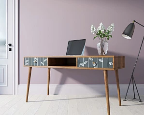 Стол рабочий "Berber" принт 18 арт BB18/Print_18 в интерьере