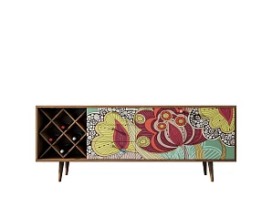 фото Комод "Berber" удлиненный с бутылочницей 6 принт арт BB15/Print_06
