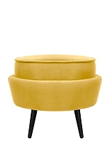 заказать Пуф Pearl Adorn Yellow на черных ножках