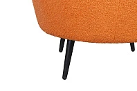 заказать Низкое кресло ракушка Pearl Orange Boucle на черных ножках