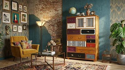 купить Комод «Гуашь (Gouache)» вертикальный арт M10535ETG/1