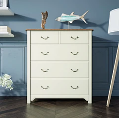 Бежевый комод "Olivia" на пять ящиков арт GA2005C