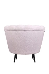 купить Низкое кресло ракушка Pearl Pink Boucle на черных ножках