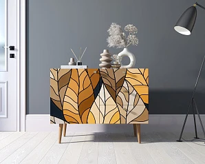 Комод "Berber" три ящика и дверка 08 принт арт BB34/Print_08