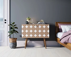 красивые Комод на высоких ножках "Berber" малый принт 17 арт BB13/Print_17 в интернет-магазине