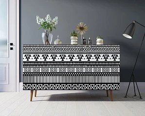 фото Комод "Berber" три дверки 19 принт арт BB01/Print_19 в интерьере