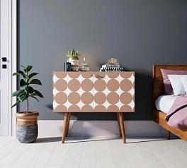 красивые Комод на высоких ножках "Berber" малый принт 17 арт BB13/Print_17 в интернет-магазине
