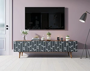 заказать Комод "Berber" с ящиками низкий под TV принт 18 арт BB19/Print_18