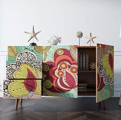 заказать стильные Комод "Berber" с двумя дверками и ящиками принт 6 арт BB17/Print_06