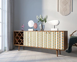 заказать Комод "Berber" удлиненный с бутылочницей принт 23 арт BB15/Print_23