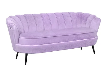 заказать Диван ракушка для гостиниц Pearl Triple Purple на черных ножках
