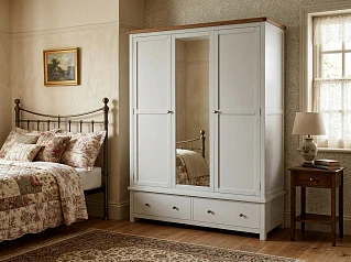 Шкаф двустворчатый широкий "Жуль Верн (Jules Verne)" серый арт JV26ETGG