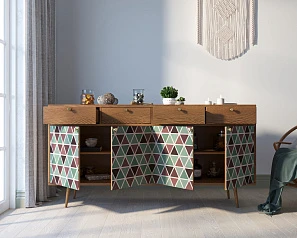 красивые Комод "Berber" четыре дверки и четыре ящика 26 принт арт BB25/Print_26