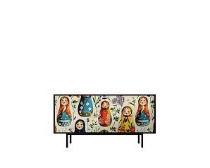 купить Комод две дверки и три ящика "Emerson" Матрешки арт EM08/Art04