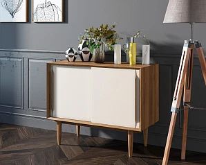 купить Комод в Скандинавском стиле "Bruni white" две дверки арт BR25WH в интернет-магазине